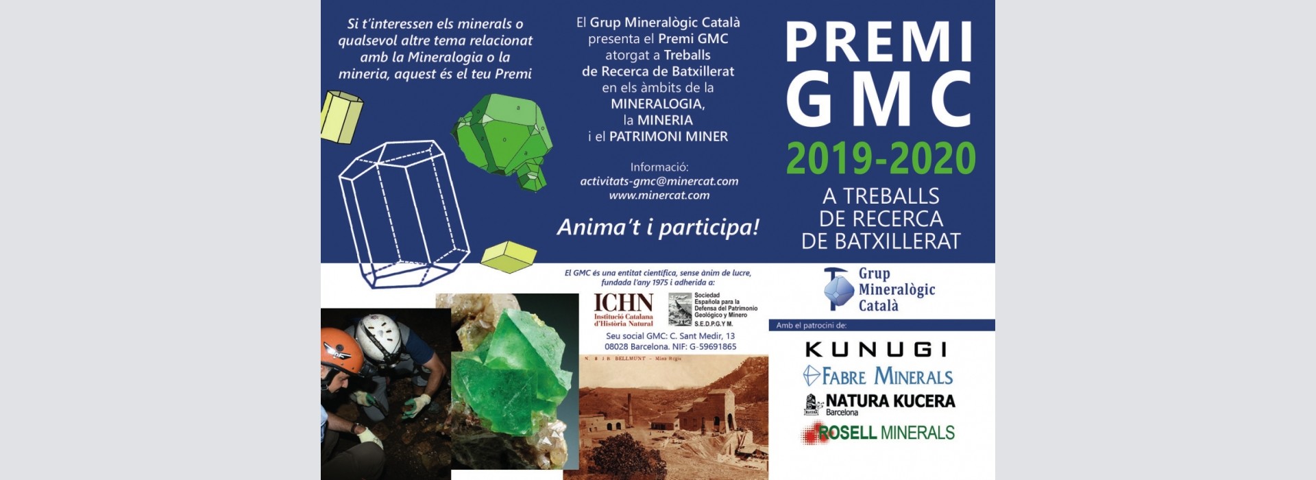 Premi GMC 2019-2020 a treballs de recerca de batxillerat