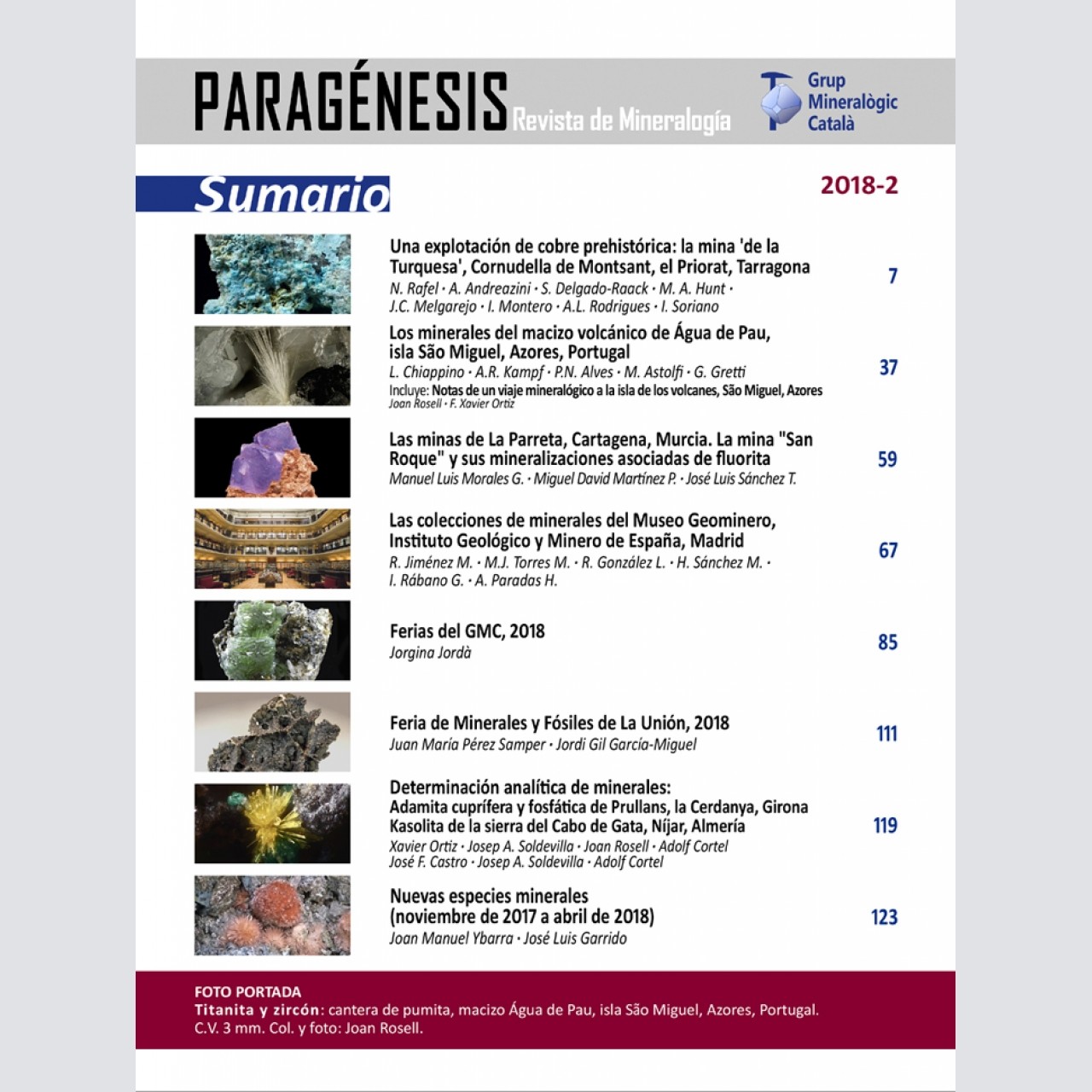 Paragénesis. Revista de Mineralogía (2018-2)