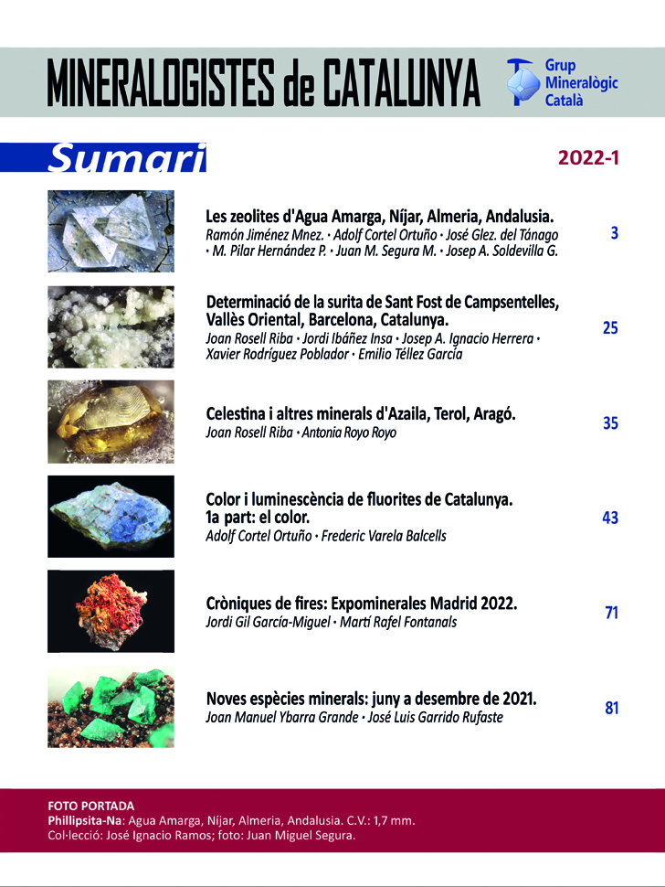 <em>Mineralogistes</em> (2022-1) - Sumari